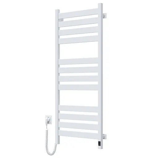 Электрический полотенцесушитель Navin Largo 500x1200 Sensor левостороннее с таймером, белый бархат 12-028153-3680, Белый матовый, Левое, Электронный - фото 1