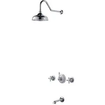 Душова система прихованошго монтажу Kraus Apollo хром KEF-16054CH, Нікель - фото 1