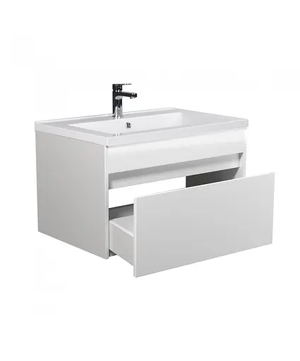 Тумба Мойдодир Prime 80-А з умивальником Cosmo 80 підвісна Білий - фото 4