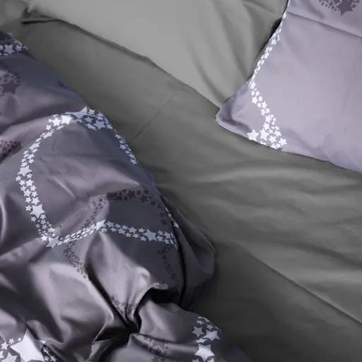 Наволочка MirSon Сатин 22-1389 Loving Hearts 50х70 см сіра (2200010563429) - фото 5