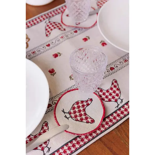 Набір серветок під чашку Прованс Добробут Dх11 см 4 од. (44373) - фото 5