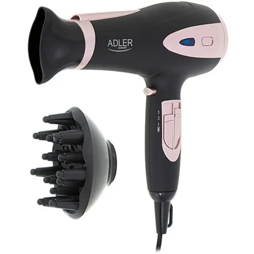 Фен для волосся Adler AD 2248 з іонізатором 2400 Вт Black - фото 1