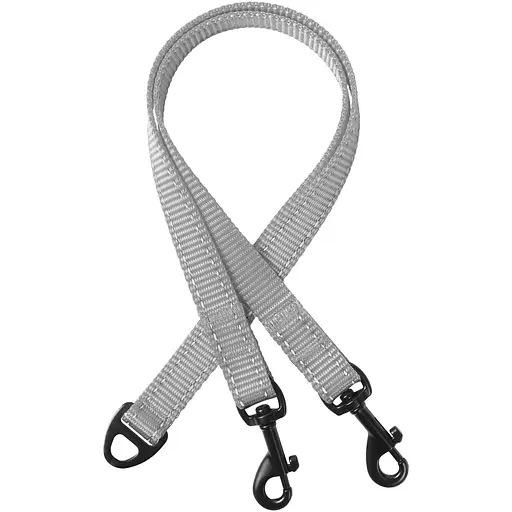Повідець-спарка для собак рефлекторний Barksi Active (ширина 16 мм, довжина 40 см) сірий - фото 1