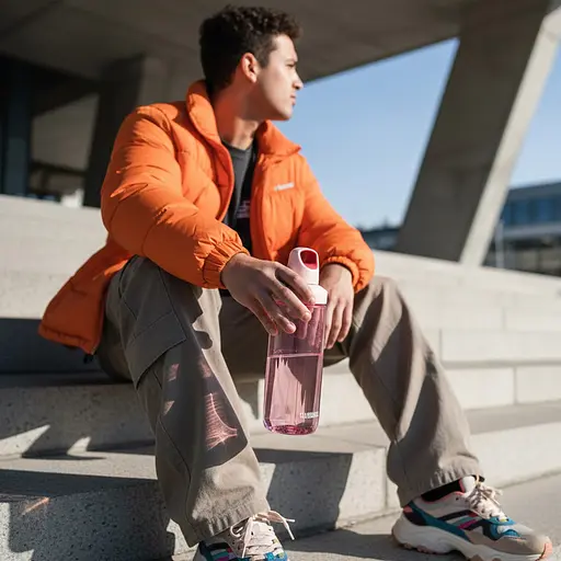 Бутылка для воды Kambukka Reno тритановая 500 мл светло-розовый (11-05025) - фото 8