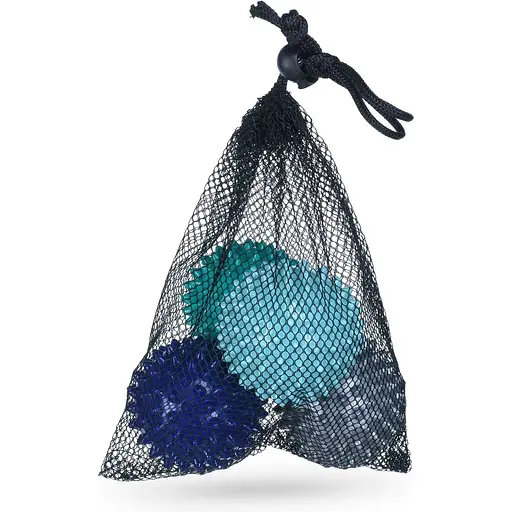 Набор массажных мячей Gymtek 65 мм 4 шт серо-зелено-синий - фото 6