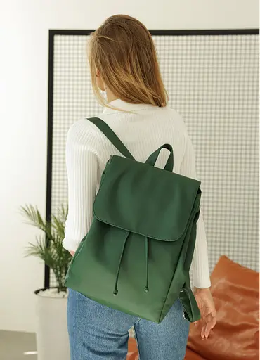 Жіночий рюкзак Sambag Loft LZN зелений 38 х 28 х 18 см (22400007) - фото 2