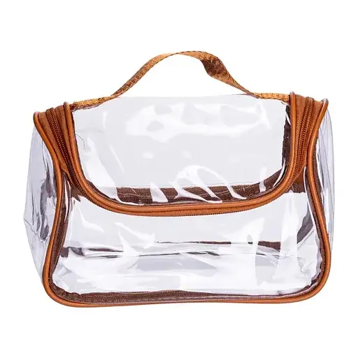 Набір косметичок Yiwu HP-16-3K 23.5х13х16 см / 18х8х10.5 см водонепроникні 2 шт. прозорі - фото 10