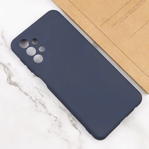 Чохол Silicone Cover Lakshmi Full Camera (AAA) для Samsung Galaxy A32 4G Темно-синій / Midnight blue - фото 4