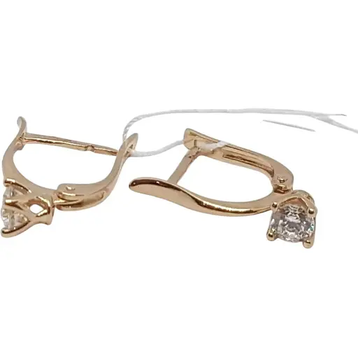 Золотые серьги Favoritum с фианитами. 211354