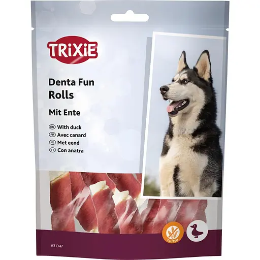 Ласощі для собак Trixie Denta Fun Паличка для чищення зубів качка 6 см 120 г - фото 1