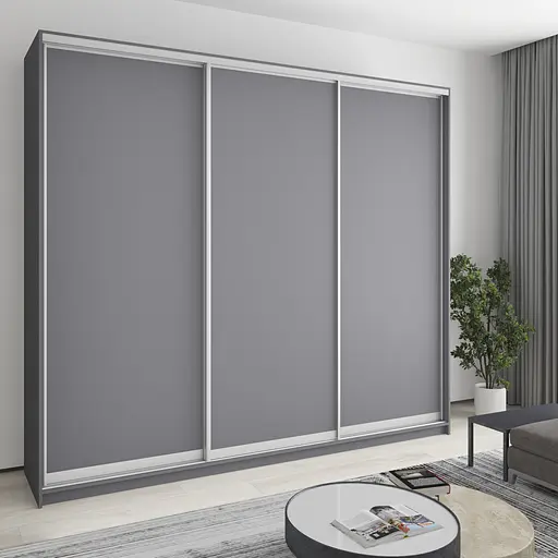 Шкаф-купе трехдверный MebelStar Уни AL 3ДСП 270x45x240 см Антрацит (MBS-1893)