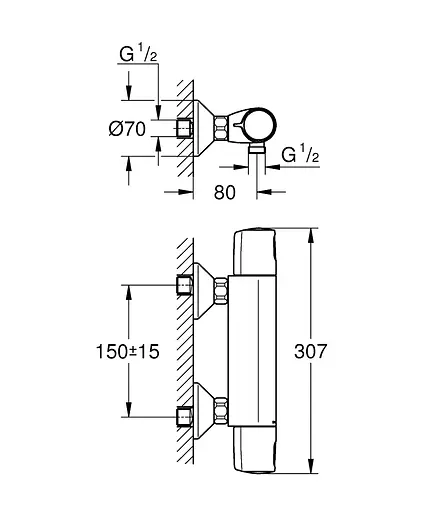 Термостат для душу Grohe QuickFix Precision Trend 34229002 Хром - фото 2