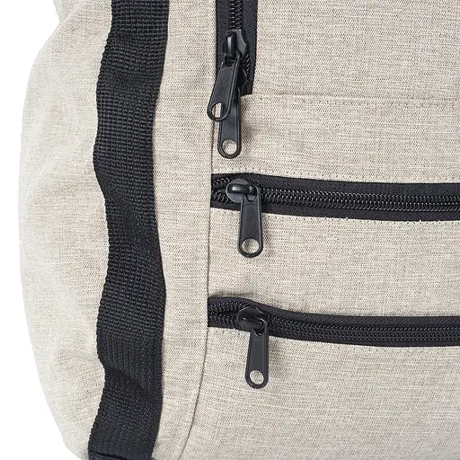 Рюкзак-антивор OOLOO Капля 45х27х14 см, бежевый меланж 4212 - фото 5