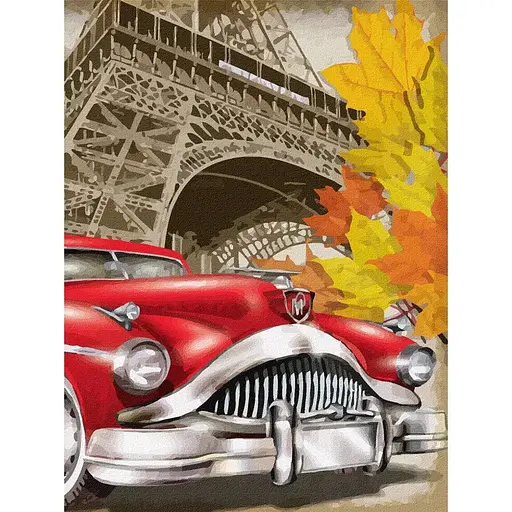 Полотно на картоне с контуром Rosa Start Города Париж 5 30х40 хлопок акрил