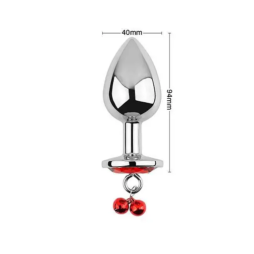 Металлическая пробка с поводком классическая конусная 40 мм 94 мм красный - фото 2