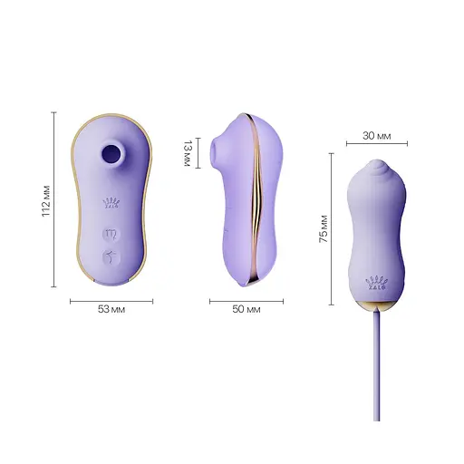 Набір секс-іграшок Zalo Rose Series Unicorn Set 2 шт. фіолетовий - фото 11