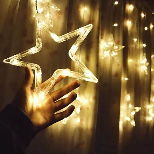 Гірлянда-штора світлодіодна Зорепад з пультом, USB, з підключенням до Power Bank - фото 6