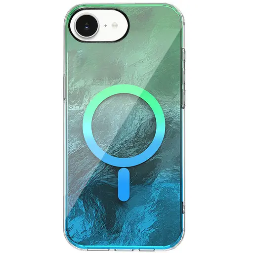 Чехол Epik TPU Shiny Mountain MagFit для Apple iPhone 16e 6.1 Green/Blue