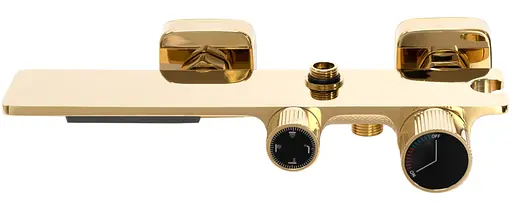 Душова система Rea Helix gold з виливом REA-P6619, Золотий - фото 7