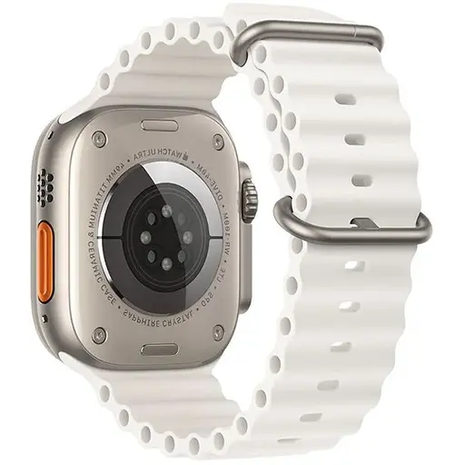 Ремінець силіконовий Hoco iWatch WA12 marine double buckle 38/ 40/ 41 mm білий - фото 1