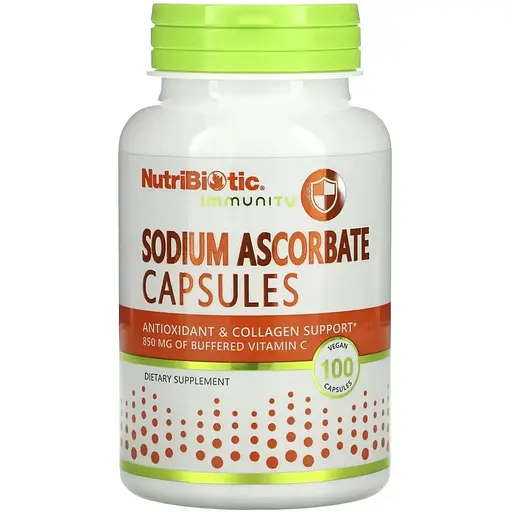 Вітаміни Nutribiotic Sodium Ascorbate 100 caps (1086-2022-10-3007)