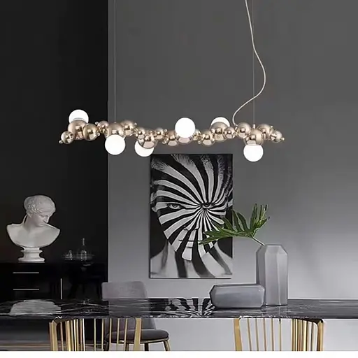 Люстра Bubble в золотом каркасе 120 см Ст. SGJ9-1200 GD Line F - фото 1