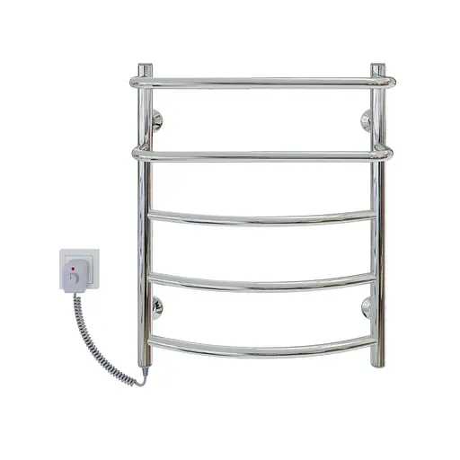 Электрический полотенцесушитель Kosser Каскад Дуга 600x500/5 EL рег. ДКД01ЕL, Хром, Левое - фото 2