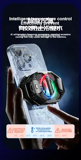 Кулер з екраном активне охолодження для телефону / планшета Memo DL20 шириною до 90,5 мм Black (18508) - фото 6