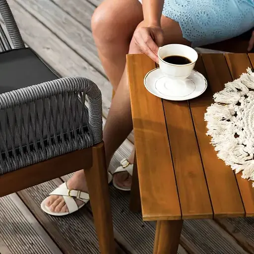 Комплект садових меблів Di Volio Piago сіро-графітовий - фото 5