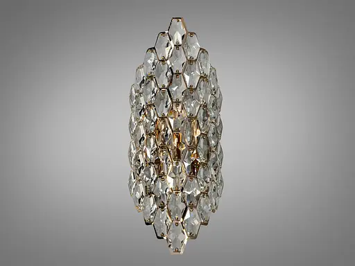 Кришталеве бра 9132B420GD золото для двох ламп - фото 1