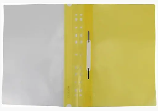 Папка-швидкозшивач E31510-05 Economix з прозорим верхом А4 з перфорацією глянець, жовтий (4044572315250) - фото 2