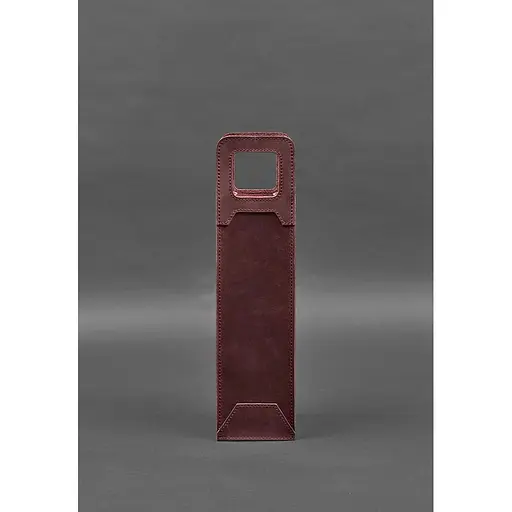 Кожаный чехол для вина BlankNote Crazy Horse 2.0 бордовый  - фото 5