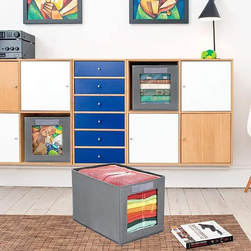 Складні ящики для зберігання DIMJ з прозорою віконною тканиною - фото 3