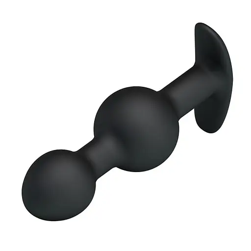Анальна пробка Pretty Love silicone Anal balls 10.4 см (чорний) - фото 6