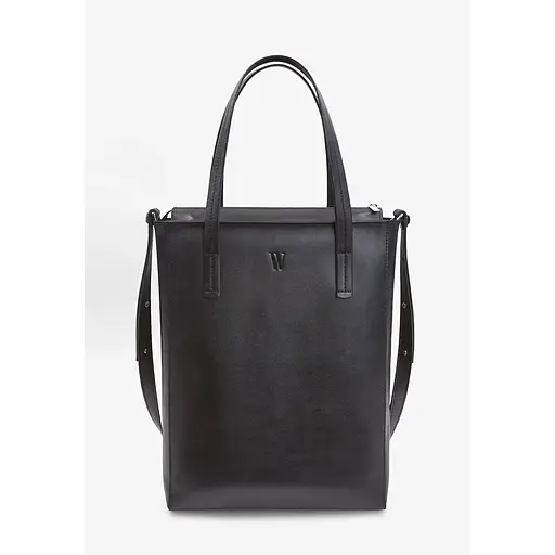 Шкіряний шоппер Nancy чорний - фото 1