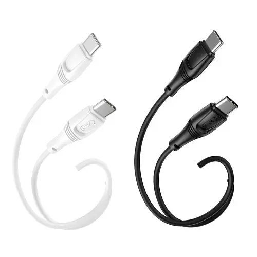Кабель XO NB-Q239B PD 60W/1 м Zeus Series Type-c to Type-c Білий - фото 1