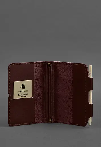 Шкіряний блокнот (Софт-бук) 3.0 бордовий - фото 4