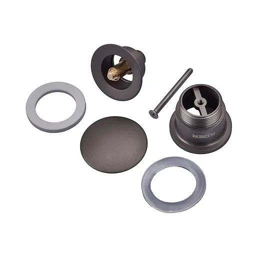 Донний клапан Koer PW-01-07 Click-Clack універсальний KR3404, Графит - фото 2