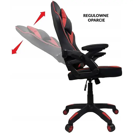 Крісло Kontrast Venos Black-Red - фото 3