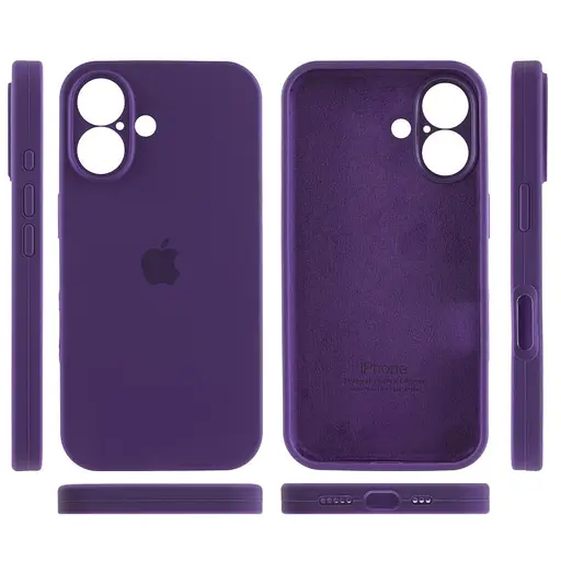 Чохол Epik Silicone Case Full Camera Protective AA для Apple iPhone 16, 6.1 Фіолетовий/Amethyst - фото 3