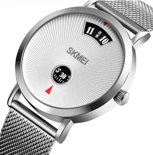 Чоловічий наручний годинник Skmei 1489 Сріблясті - фото 3