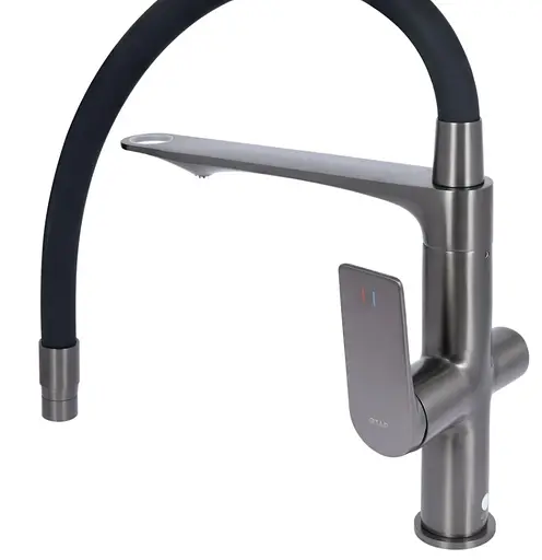 Смеситель для кухни Qtap Vlasta New с гибким изливом с подключением для питьевой воды QTVLA364GMB45649 - фото 3