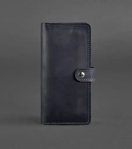 Кожаный портмоне 7.0 синий Crazy Horse - фото 1