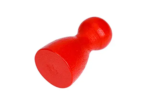 Аксесуар Фішка дерев'яна червона для настільних ігор 2.5 см поштучно (Р00102) - фото 2