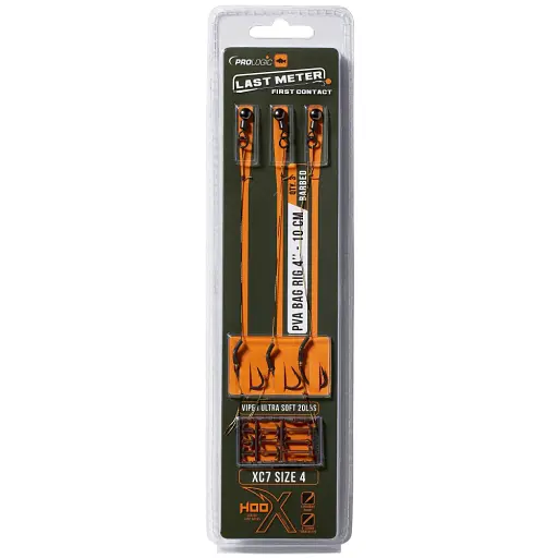 Оснастка карповая Prologic PVA Bag Rig 10cm 20lbs/XC7 Size 4 (3шт/уп) - фото 1