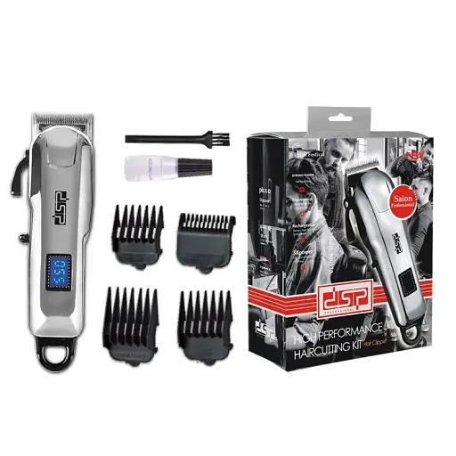 Аккумуляторная машинка для стрижки DSP 90057B (Нержавеющая сталь, Мощный мотор)