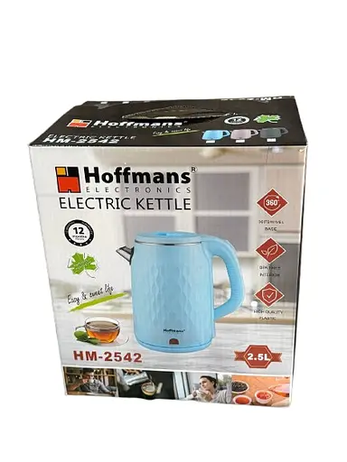 Электрочайник Hoffmans Electronics HM-2542 защита от перегрева с индикатором работы 2,5 л 2000 Вт Голубой - фото 6