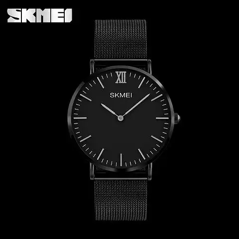 Кварцовий чоловічий годинник Skmei 1181 Large (Чорний) - фото 5