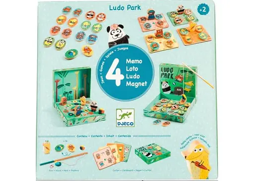 Настольная игра Djeco Набор игр 4 в 1 Лудопарк (Ludo Park) (DJ01698) - фото 2