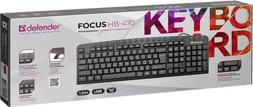Клавіатура Defender Focus HB-470 UKR Black (45471) - фото 2